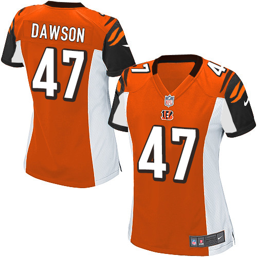 Women's Elite Paul Dawson Nike Jersey Orange Alternate - #47 NFL Cincinnati Bengals